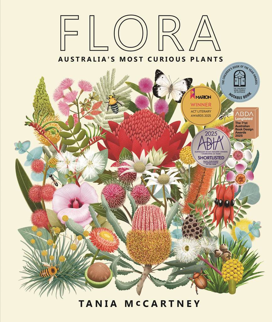 Flora book by Tania McCartney featuring illustrations of native Australian plants
