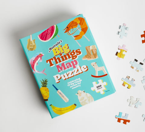 Australia's Big Things Map: 500-Piece Jigsaw Puzzle