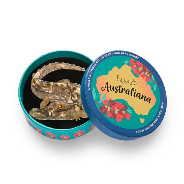 Erstwilder Crikey the Saltwater Crocodile Brooch