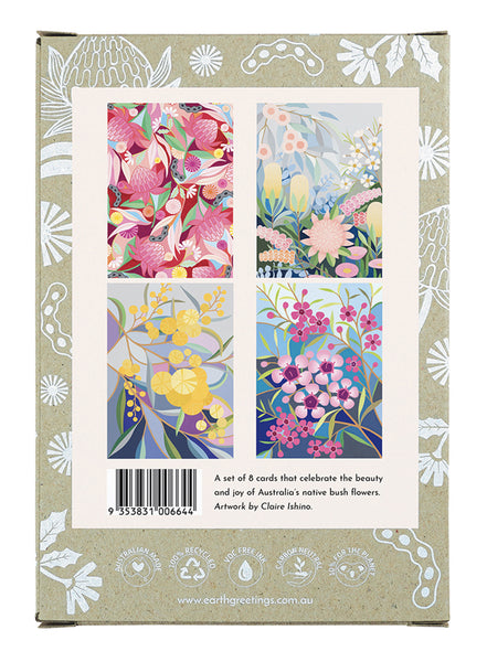 Bush Florals Assorted Cards 8 Pack