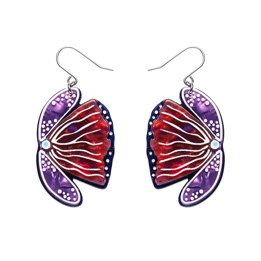 Erstwilder x Lauren Rogers Fervent Feather Flower Drop Earrings