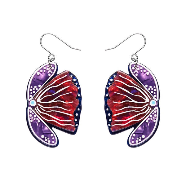 Erstwilder x Lauren Rogers Fervent Feather Flower Drop Earrings