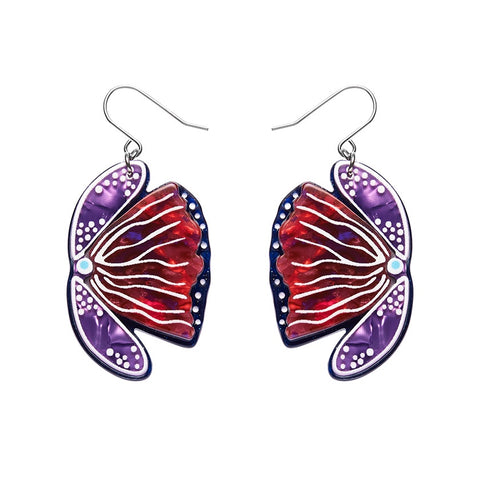 Erstwilder x Lauren Rogers Fervent Feather Flower Drop Earrings