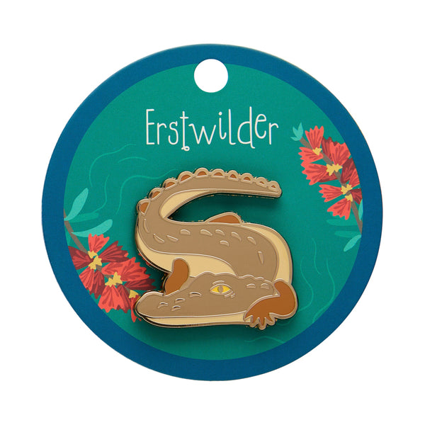 Erstwilder Crikey the Saltwater Crocodile Enamel Pin