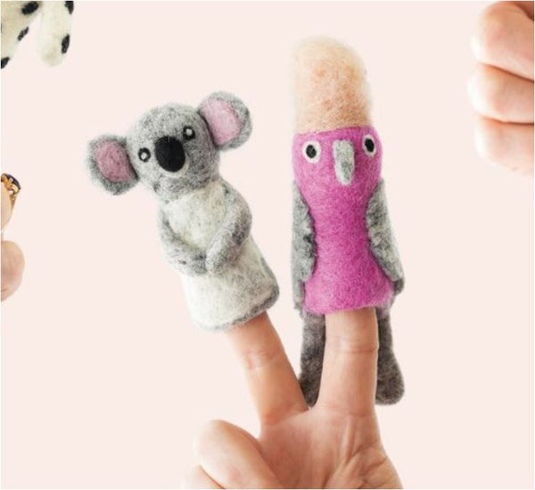 Felted Finger Puppet Koala 100% NZ Wool