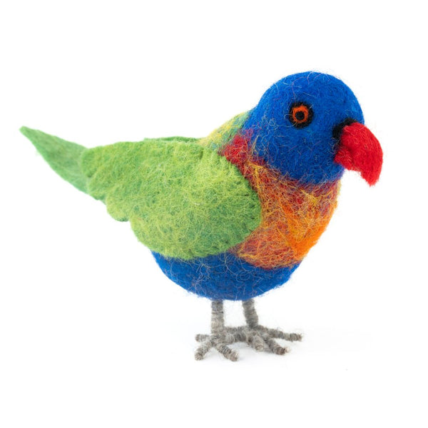 Felted Rainbow Lorikeet 100% NZ Wool