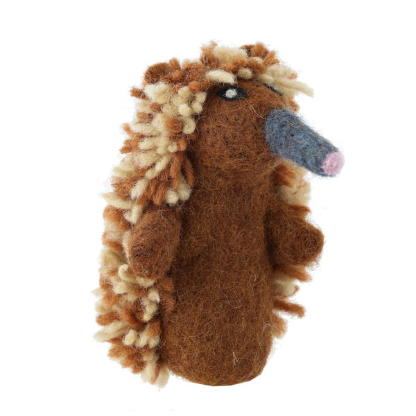 Felted Finger Puppet Echidna 100% NZ Wool