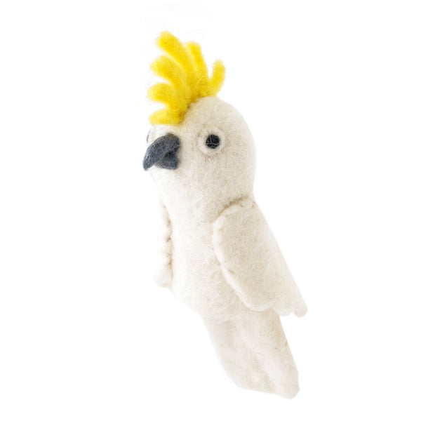 Felted Finger Puppet Cockatoo 100% NZ Wool