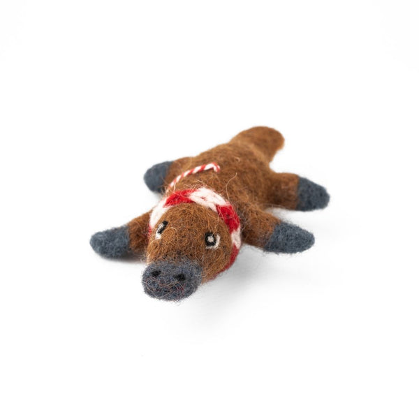 Pete Platypus Felted Decoration 100% NZ Wool