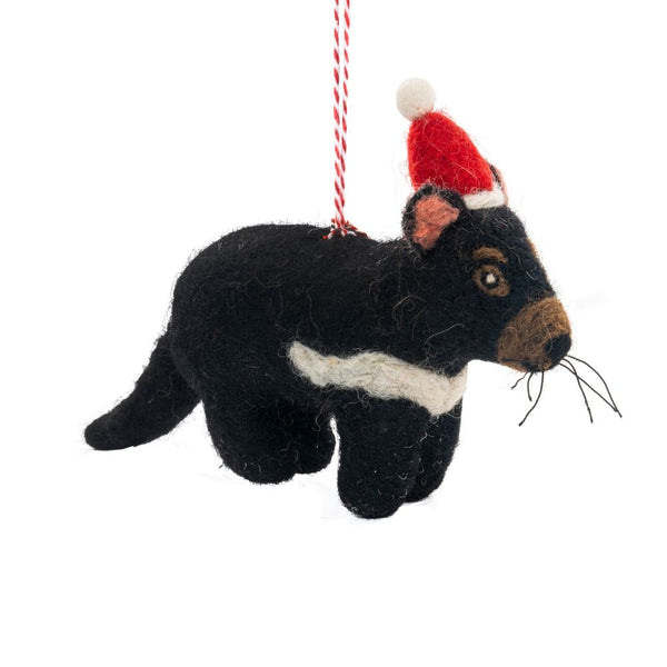 Tassie Devil Dave Felted Decoration 100% NZ Wool