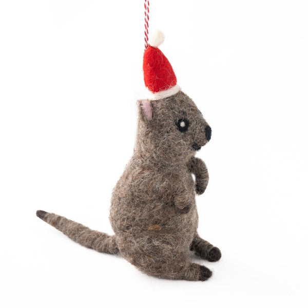 Quokka Queenie Felted Decoration 100% NZ Wool