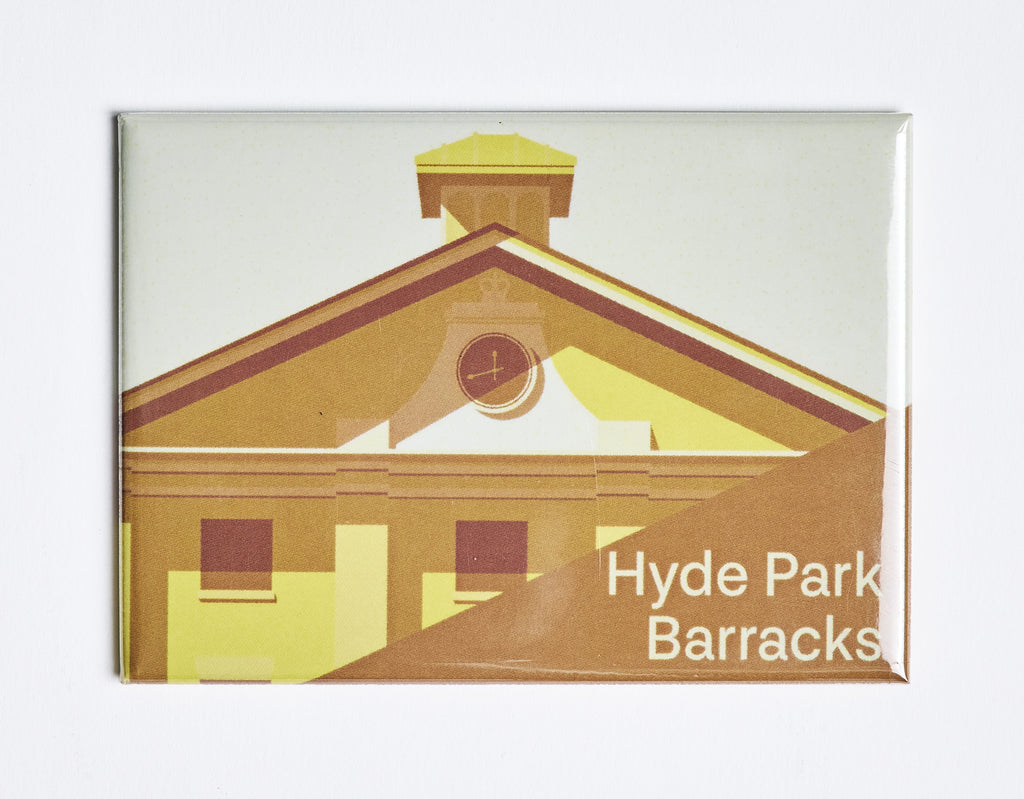 Hyde Park Barracks Graphic Magnet - Yellow