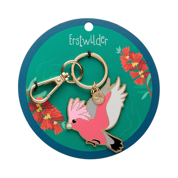 Erstwilder Gertie the Galah Enamel Key Ring