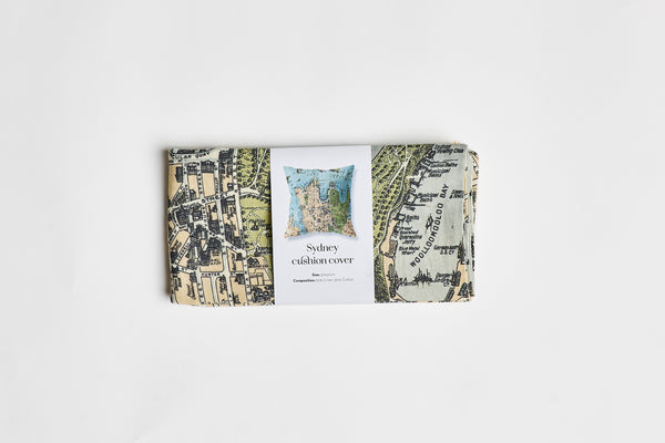Sydney Map Cushion Cover in packaging