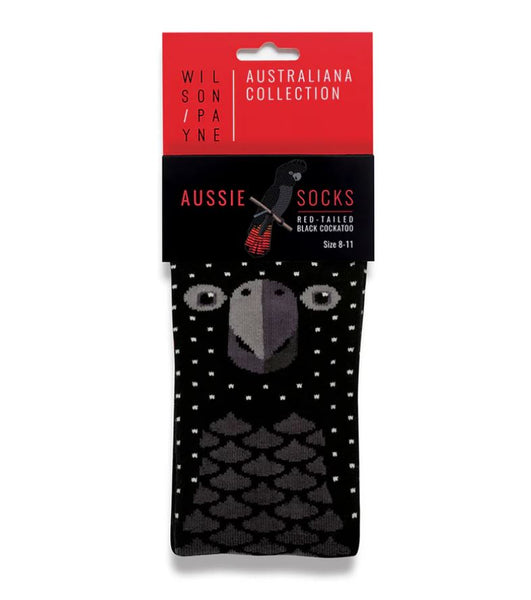 Red-Tailed Black Cockatoo Socks