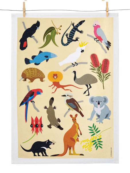 Aussie Wildlife Tea Towel