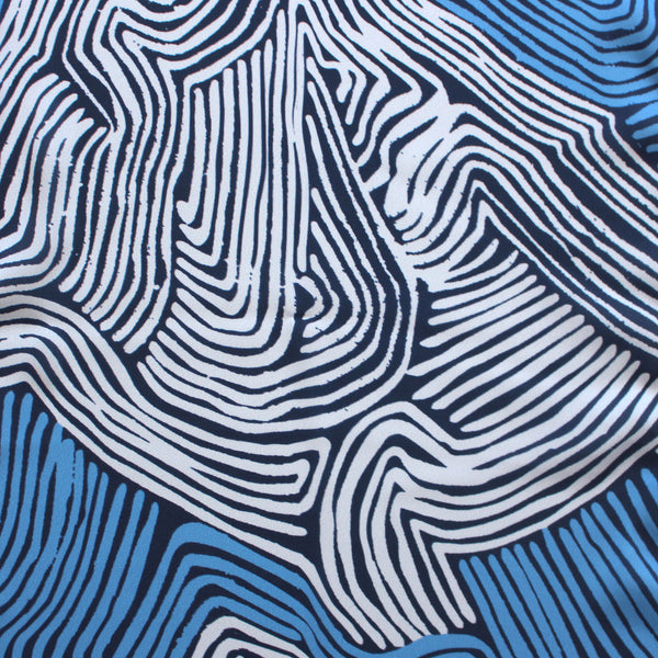 Wubi Wubi Lucy Simpson Scarf Satin Polyester - Navy