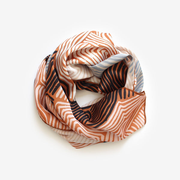 Wubi Wubi Lucy Simpson Scarf Satin Polyester - Tan