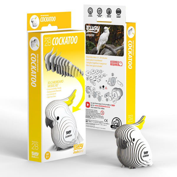 Cockatoo 3D Cardboard Model Kit