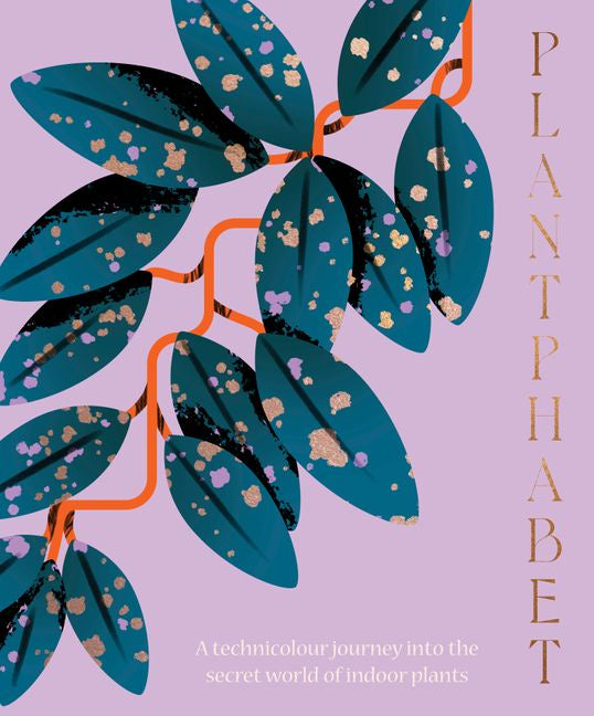Colorful book cover of 'Plantphabet' featuring illustrated leaves and the title text.