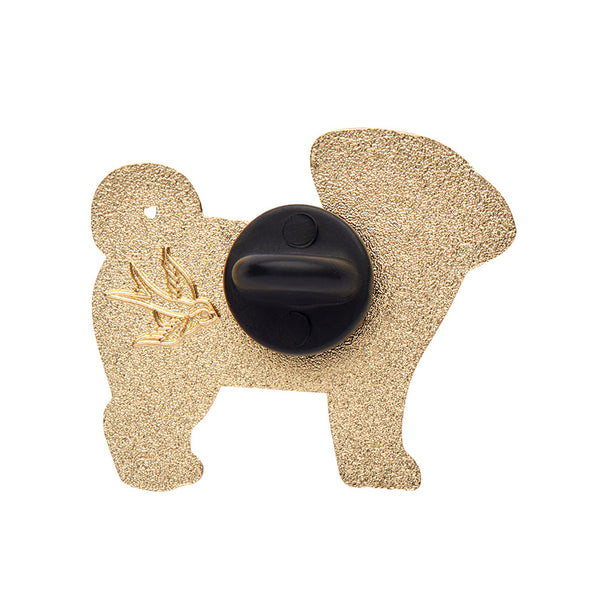 Erstwilder Pebbles the Progressive Pug Enamel Pin