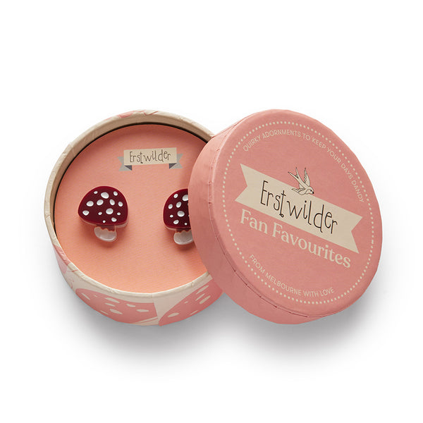 Erstwilder Twinning Toadstools Stud Earrings