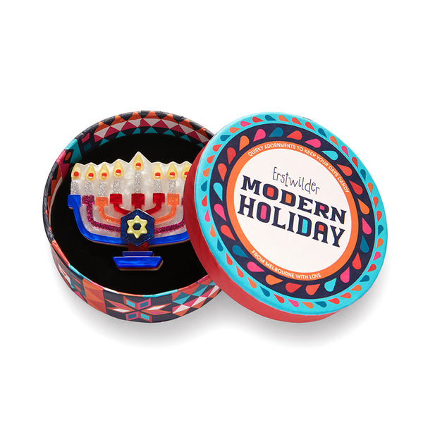Erstwilder Holiday Lamp Brooch