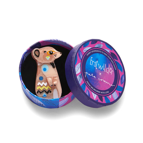 Erstwilder x Pete Cromer The Masterful Meerkat Mini Brooch
