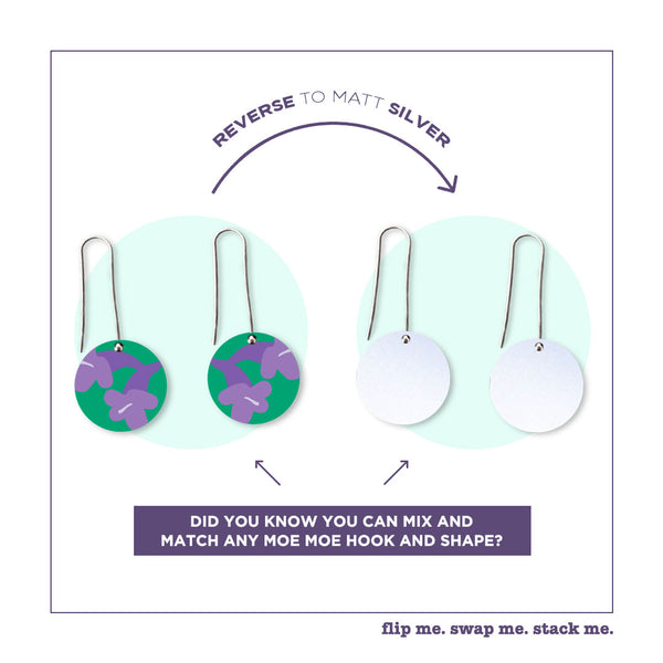 Jacaranda Circle Long Drop Earrings