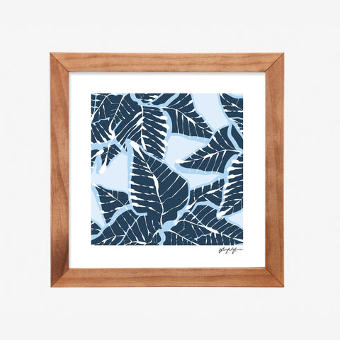 Garril by Lucy Simpson 8 x 8" Framed Print - Blue
