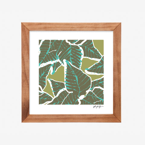 Garril by Lucy Simpson 8 x 8" Framed Print - Green