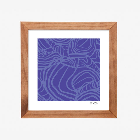 Yarrin by Lucy Simpson 8x8" Framed Print - Blue