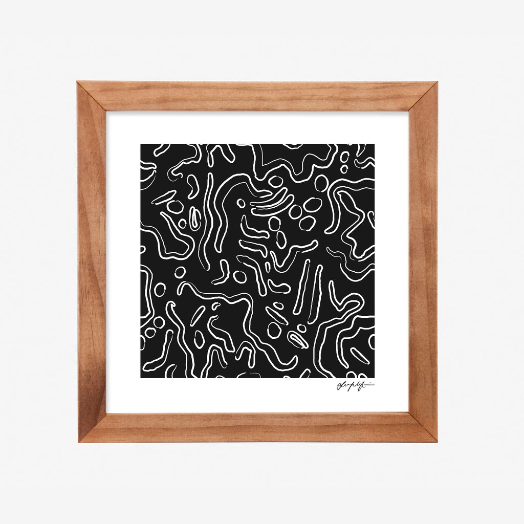 Yawa-li by Lucy Simpson 8x8" Framed Print - Black