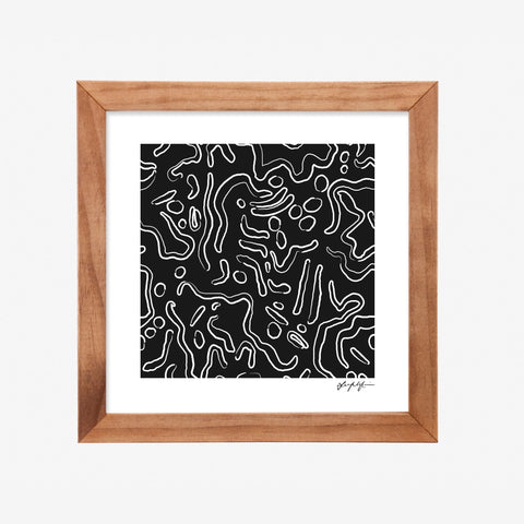 Yawa-li by Lucy Simpson 8x8" Framed Print - Black