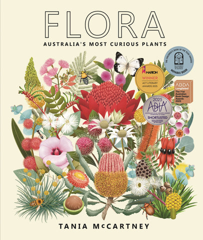 Flora book by Tania McCartney featuring illustrations of native Australian plants