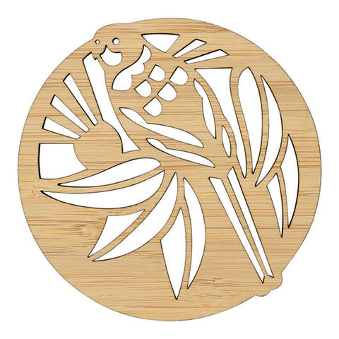 Crimson Rosella Bamboo Coasters Set of 4