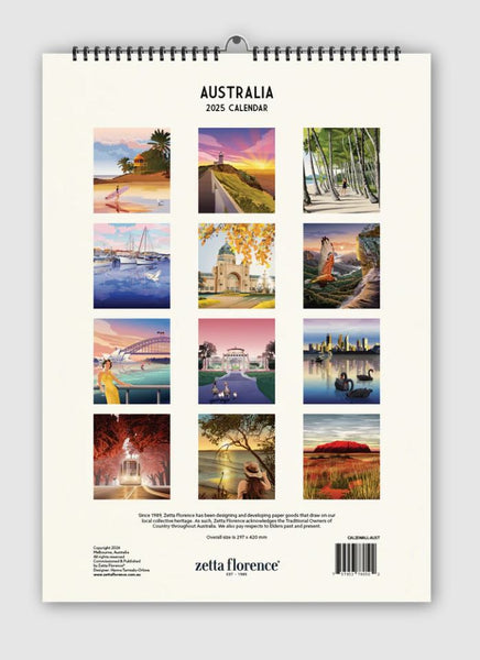 Australia 2025 Wall Calendar