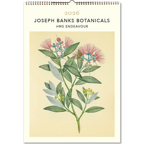 Joseph Banks Botanics HMS Endeavour 2026 Poster Calendar