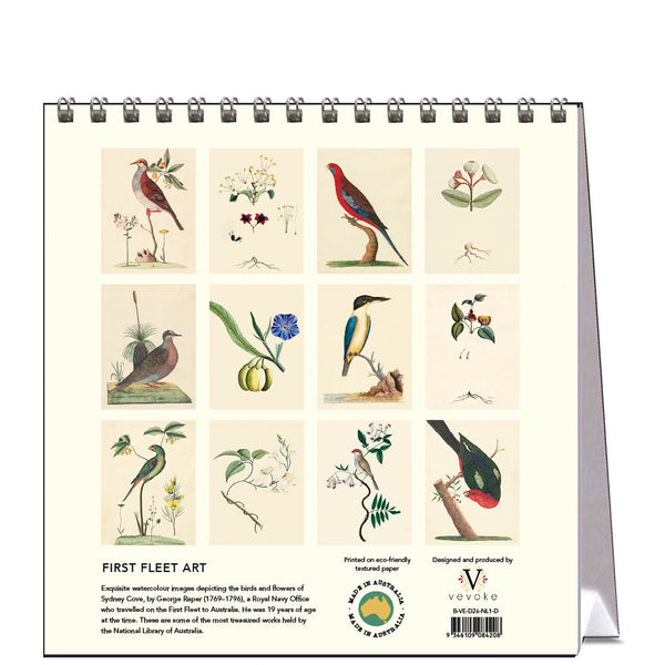 First Fleet Art George Raper 2026 Desk Calendar
