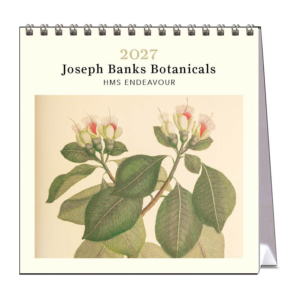 Joseph Banks Botanicals HMS Endeavour 2027 Desk Calendar