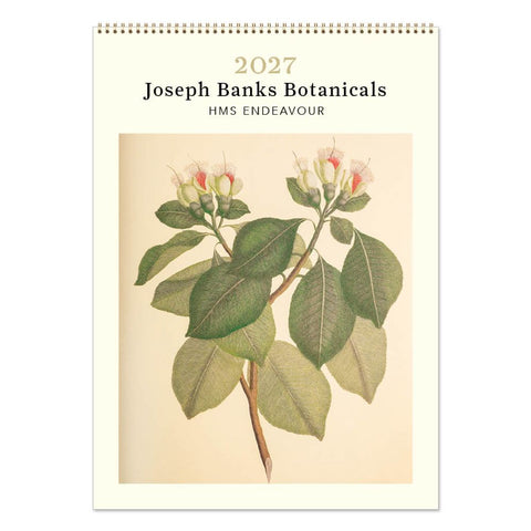 Joseph Banks Botanics HMS Endeavour 2027 Medium Wall Calendar