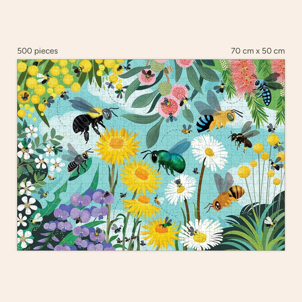 Bees & Blooms 500 Piece Jigsaw Puzzle