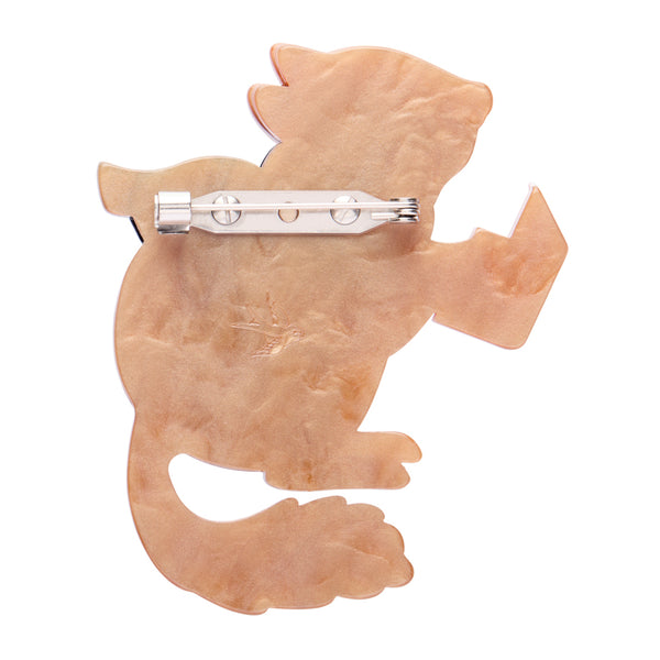 Back of brooch on a white background