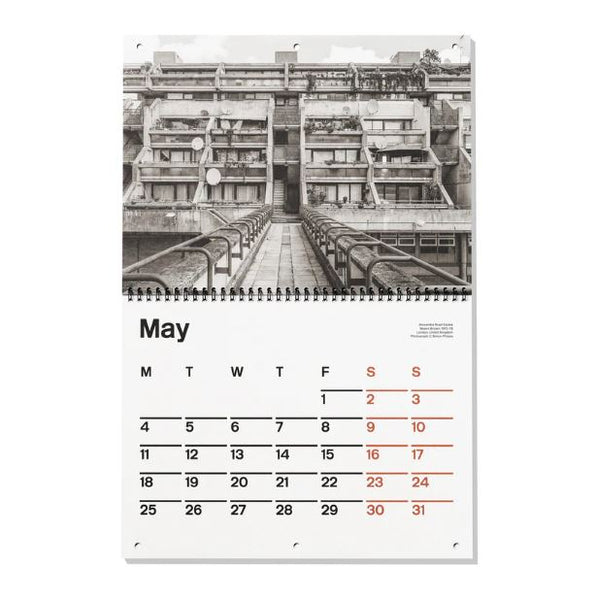 Brutalist Calendar 2026 May