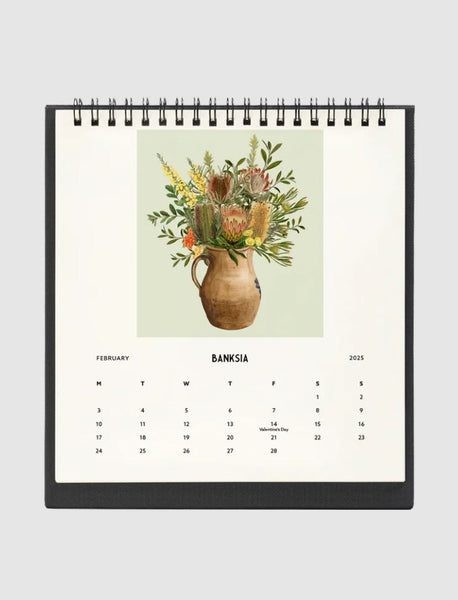 Bush Flowers 2025 Desk Calendar