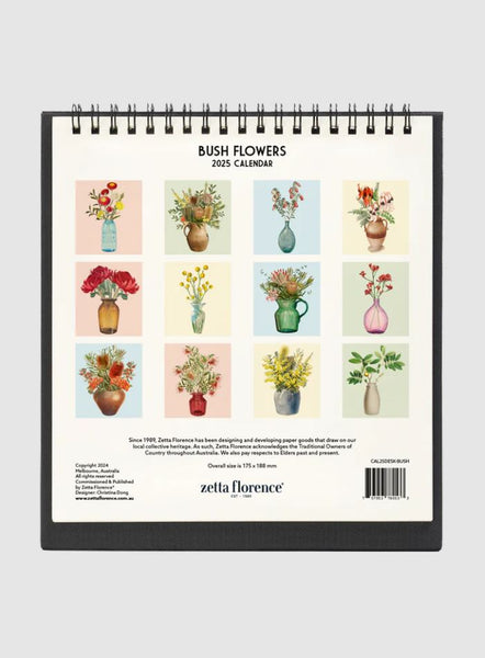 Bush Flowers 2025 Desk Calendar