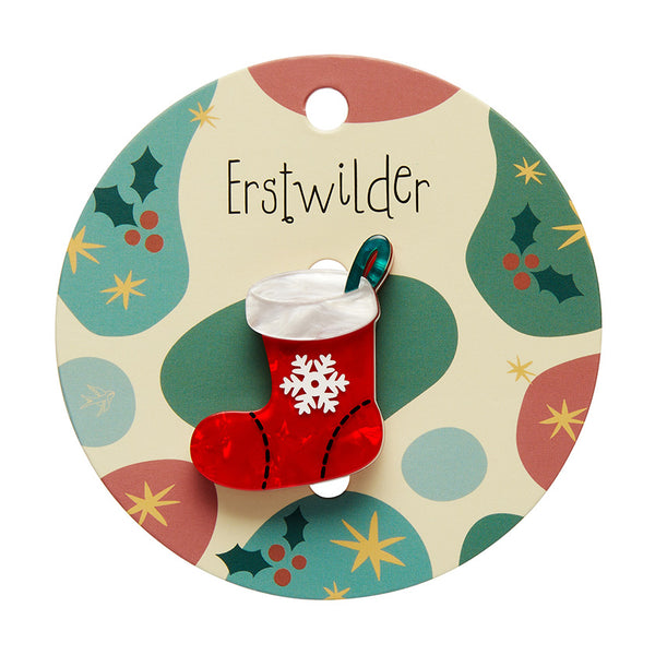 Erstwilder Christmas Stocking Mini Brooch