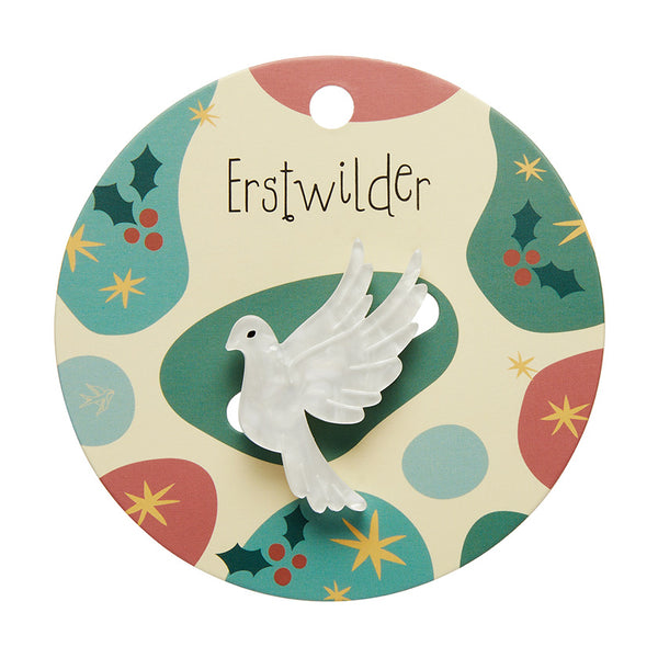 Erstwilder Christmas Dove Mini Brooch