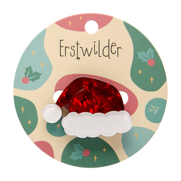 Erstwilder Santa's New Hat Mini Brooch