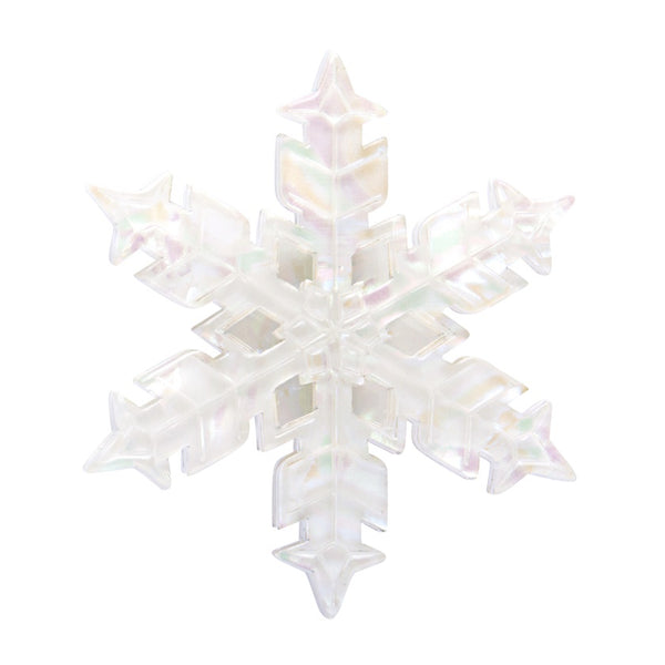 Erstwilder snowflake-shaped resin mini brooch.